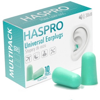 Пенные беруши для сна 10 пар HASPRO MULTI10 SNR 38 дБ Ментоловые