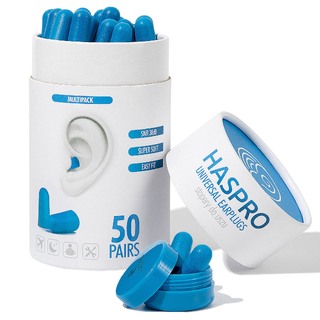 Пенные беруши для сна 50 пар HASPRO TUBE50 SNR 38 дБ Синие