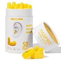 Пенные беруши для сна 50 пар HASPRO TUBE50 SNR 38 дБ Желтые