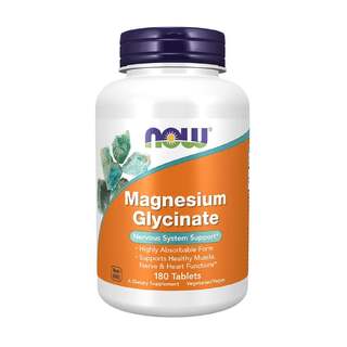 Глицинат магния Now Foods Magnesium Glycinate 180 таблеток Поддержка нервной системы