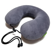 Дорожная ортопедическая подушка с фиксатором с «эффектом памяти» Memory Foam ELITE DECOR PMF 001-3 Серая