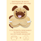 Подушка для путешествий под шею и маска для сна 2 в 1 «Мопс»