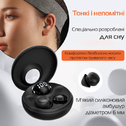 Беспроводные TWS-наушники для сна Longsleep MY002UN - комфорт без давления, пассивная шумоизоляция и звукомаскировка, 4 ч + кейс